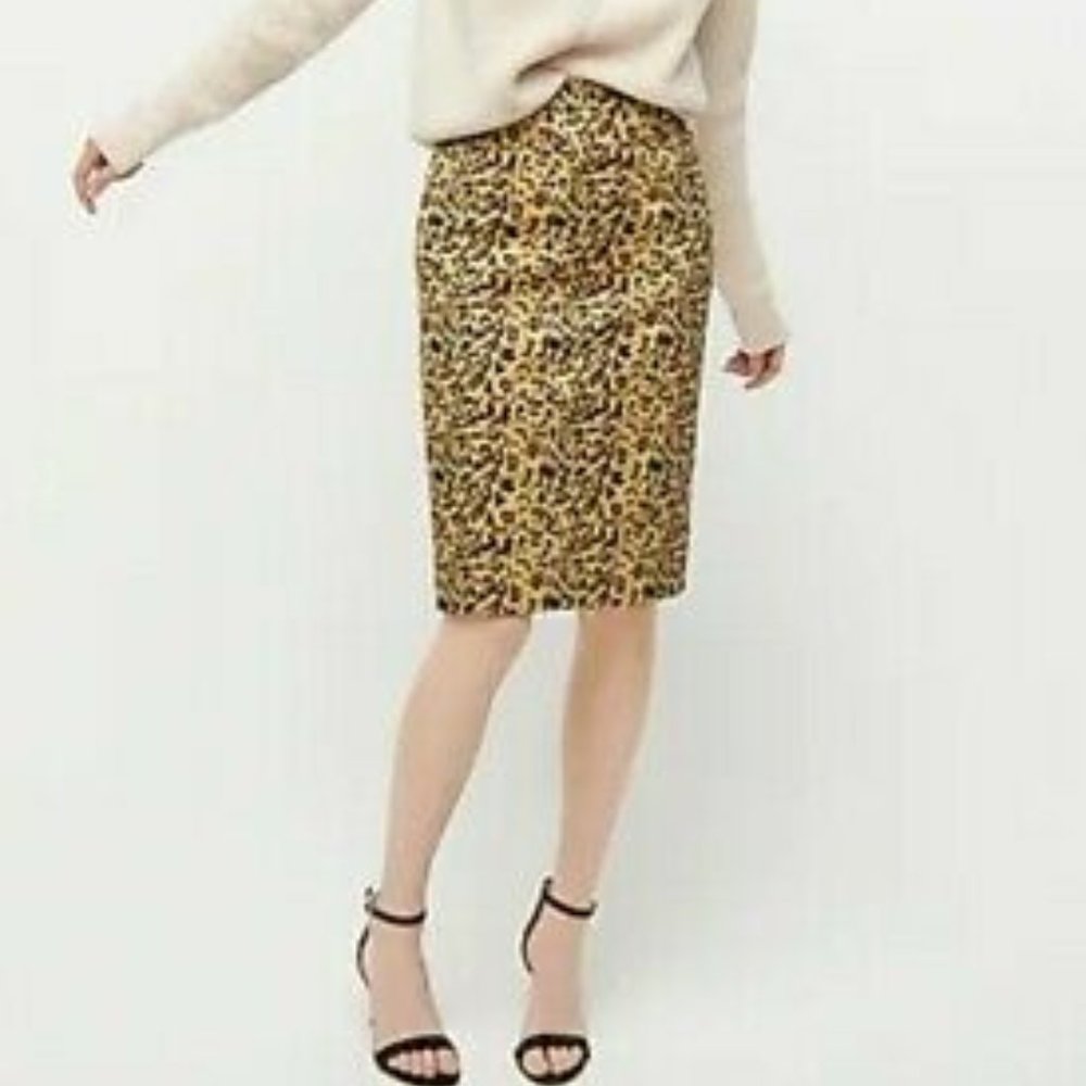 Leopard Print JCrew No. 2 Pencil Skirt
